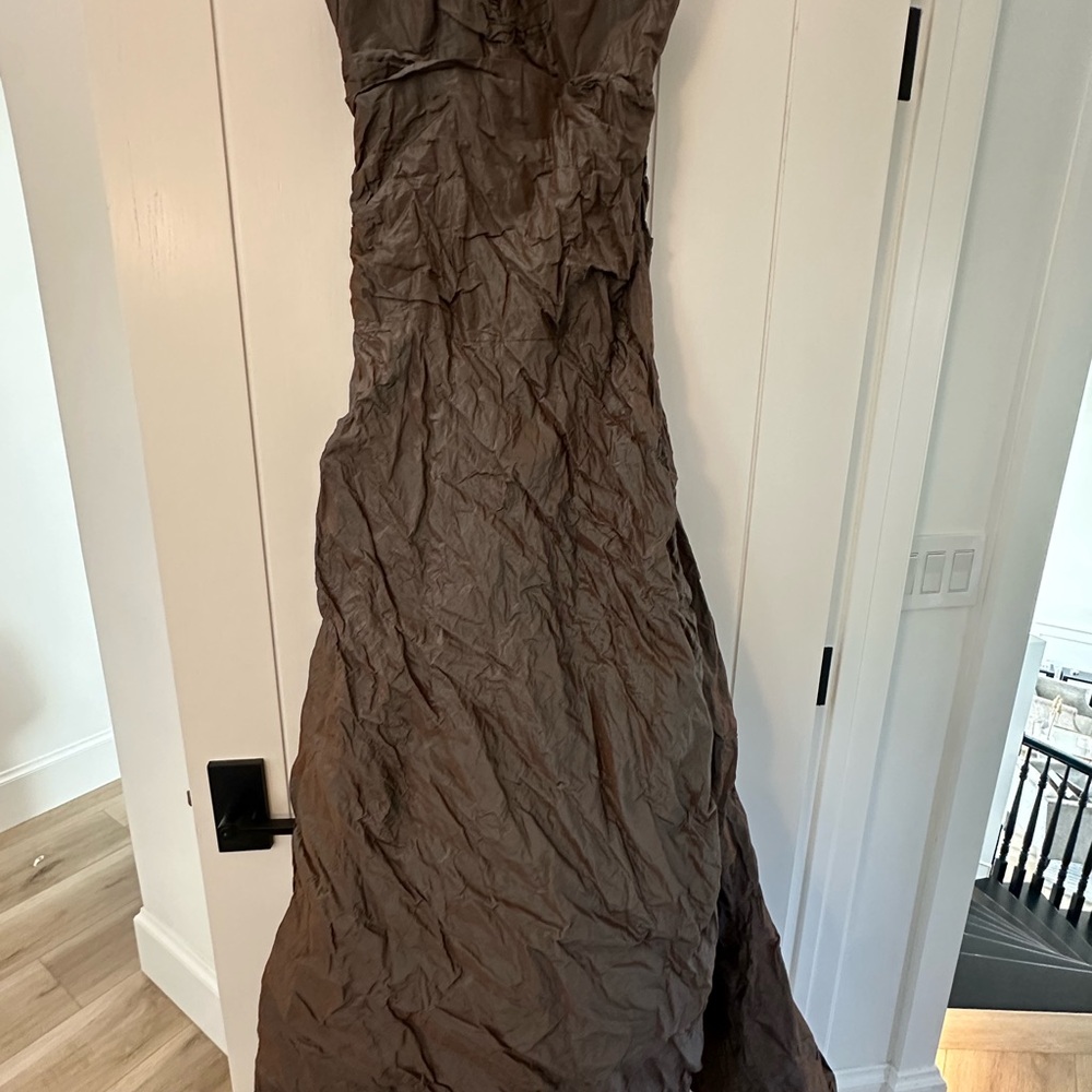 Nicole Miller Strapless Brown Dress